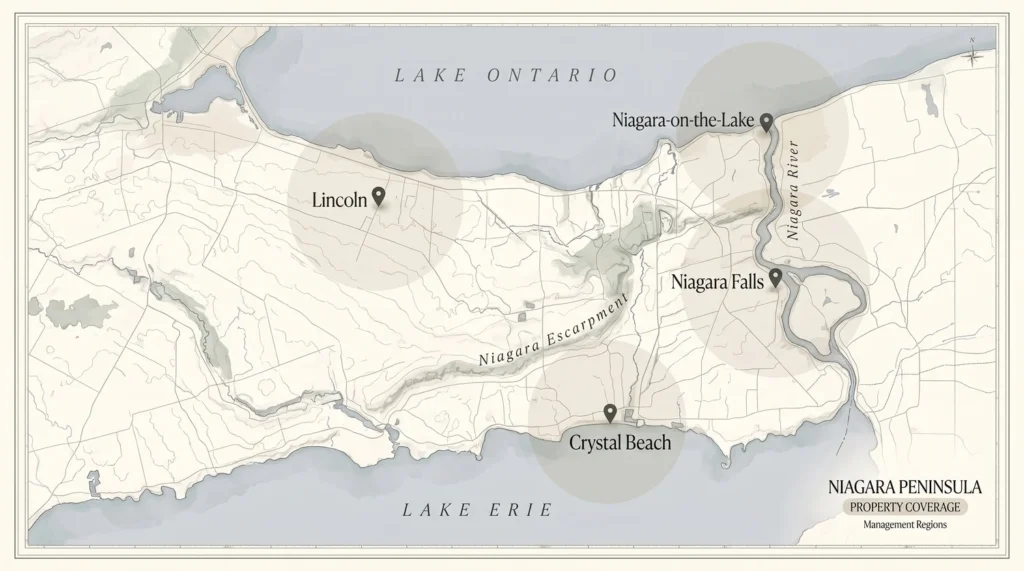 Niagara property management niagara map